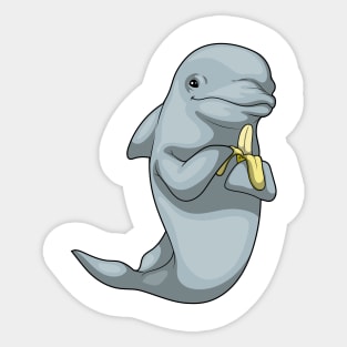 Dolphin Banana Fruit Sticker